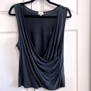 Madison & Berkeley Black Sleeveless Surplice Top - New without Tags - XL